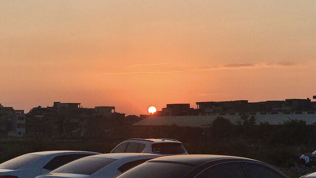 落日夕阳黄昏天空晚霞傍晚