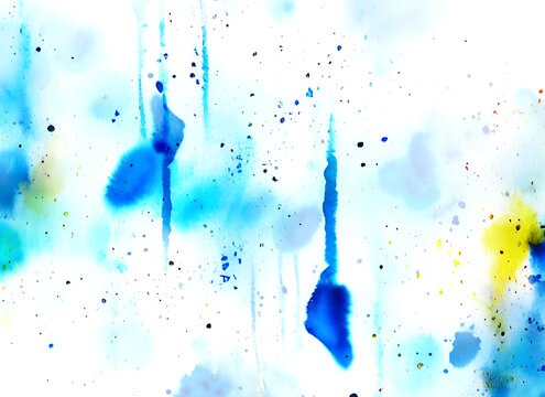 藍(lán)色水彩筆觸