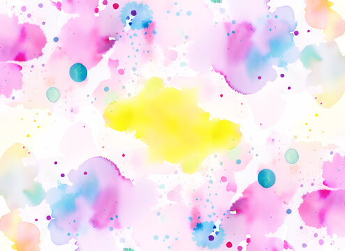 粉色水彩