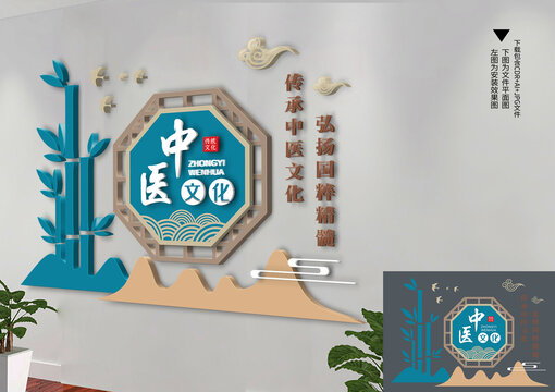 中医院竖版文化墙