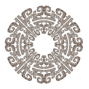 青銅紋矢量紋樣圓環(huán)