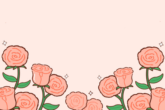 玫瑰背景图插画