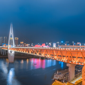 重庆千厮门大桥夜景