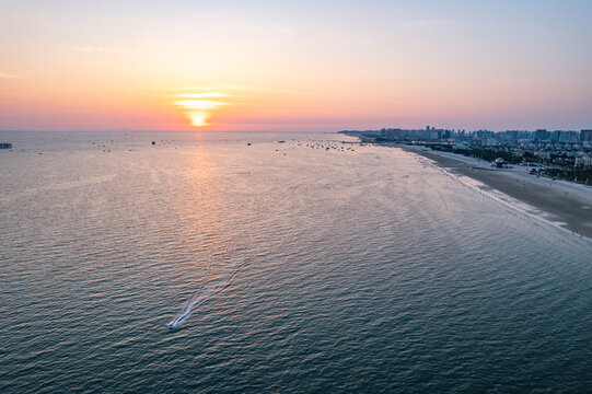 中国广西北海银滩海景风光