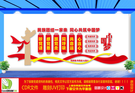 民族團(tuán)結(jié)一家親文化墻