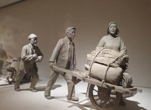 泥塑古代生活方式微场景