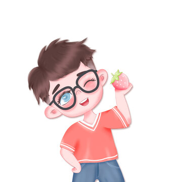 卡通兒童人物插畫可愛