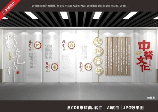 中医文化展示展厅墙