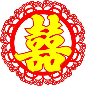 雙層金喜字