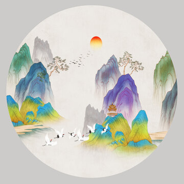 新中式山水畫