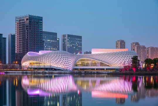 金沙湖大剧院夜景