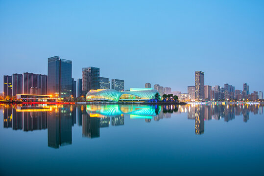 杭州金沙湖夜景