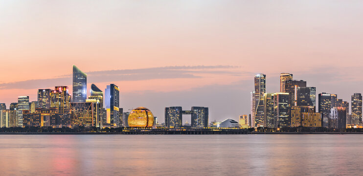 杭州钱江新城夜景