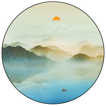 新中式山水畫