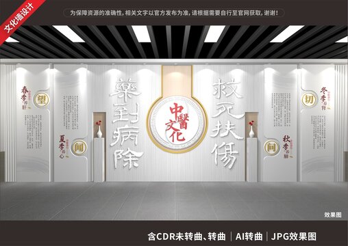 中医文化展示展厅墙