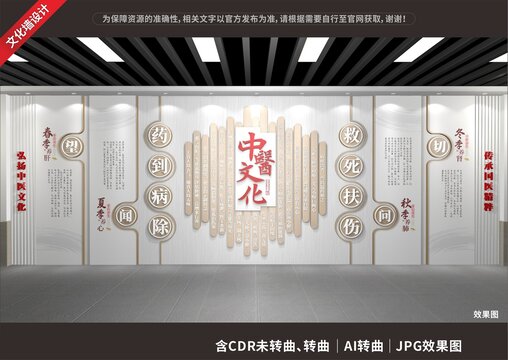 中医文化展示展厅墙