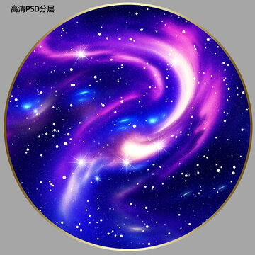 圆形星空装饰画