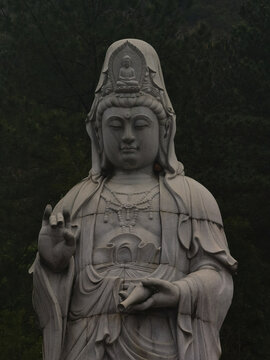 佛教观世音菩萨石雕塑像