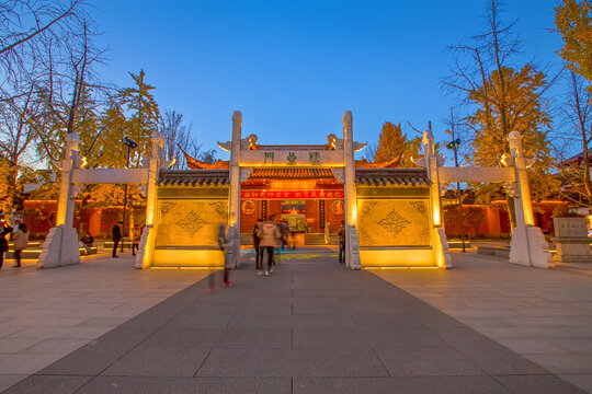 南京夫子庙棂星门夜景