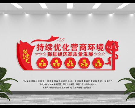 持續(xù)優(yōu)化營商環(huán)境展板