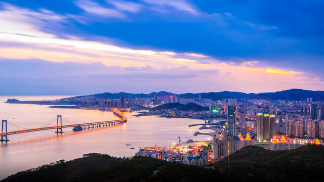 大连星海湾全景