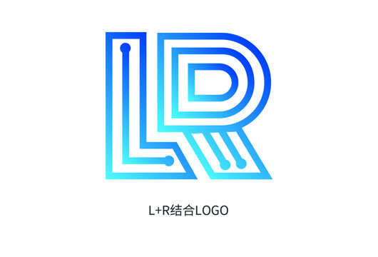 LR科技字母LOGO标志