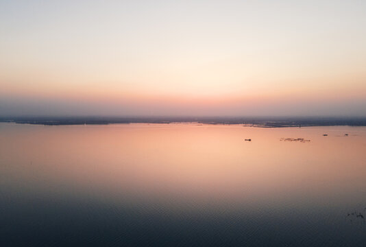 5A风景区微山湖夕阳