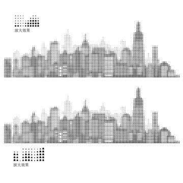城市点状激光镂空图