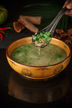 苦菜汤烩绿豆