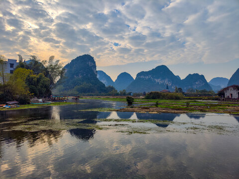 广西靖西鹅泉喀斯特山水风光