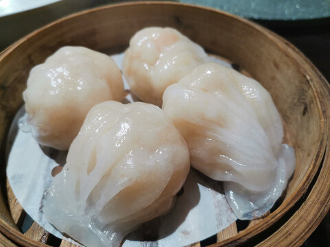 蒸笼水晶虾饺