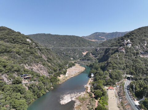 航拍宁德市霞浦县杨家溪风景区