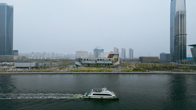 天津滨海新区于家堡金融区航拍