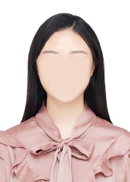 女士休闲衣服证件照换脸