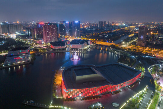 慈溪新城夜景