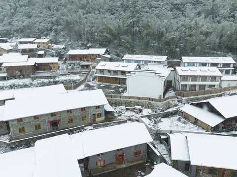 浦城匡山民宿雪景