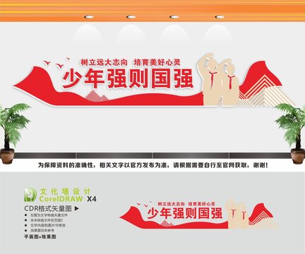 少年強則國強學(xué)校文化墻