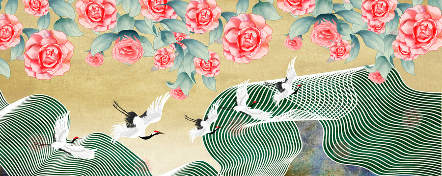 寫意山茶花