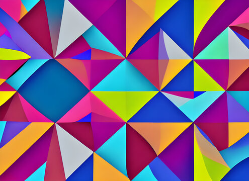 三角形撞色图案