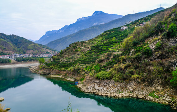 湖北宜昌清江山水自然风光