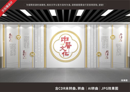 中医文化展示展厅墙