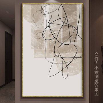 極簡抽象線條裝飾畫