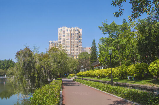 漳浦西湖公园公园漫道