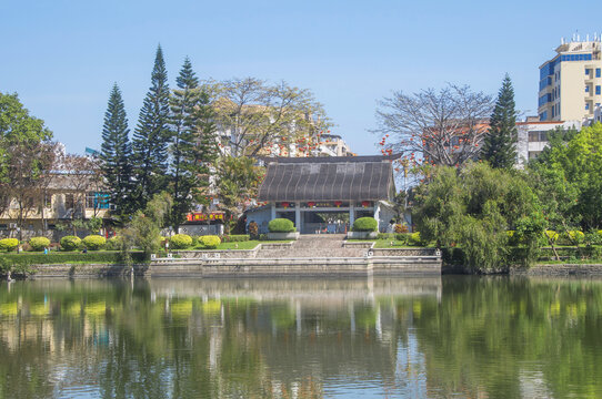 漳浦西湖公园水岸风景