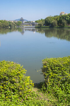 漳浦西湖公园景色