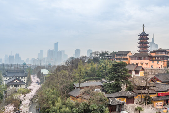 樱花季的南京明长城和鸡鸣寺