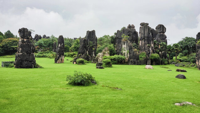 云南昆明石林园林美景