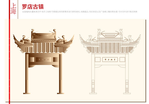 上海寶山羅店古鎮(zhèn)牌坊