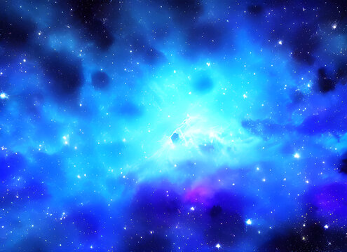 藍色璀璨星空背景