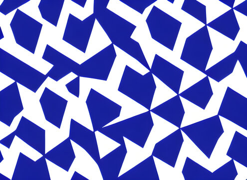 蓝色抽象几何图案